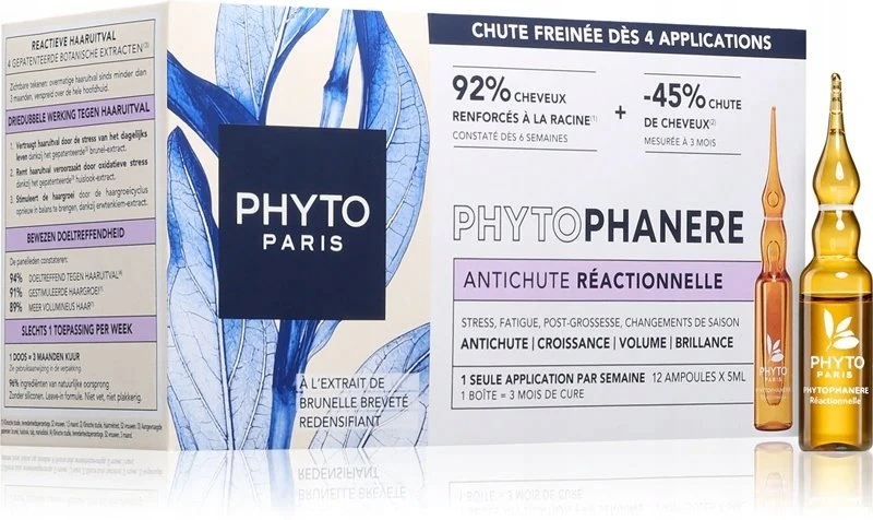 Phyto Phytophanère Leave In Scalp Treatment Serum Anti-Hair Loss & Hair Regrowth, 12 vnt., 5 ml