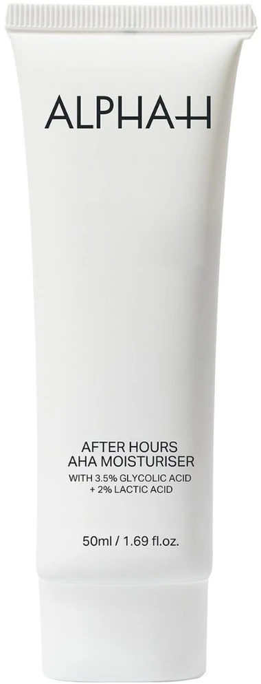 Alpha-H After Hours šveičiamasis ir drėkinamasis vakarinis kremas veidui, kaklui ir dekoltė sričiai, 50 ml