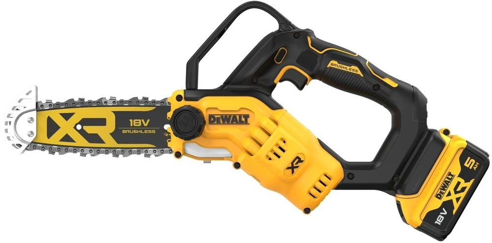 Šakų genėjimo grandininis pjūklas DeWalt DCMPS520P1-QW; 18 V; 1x5,0 Ah akum.