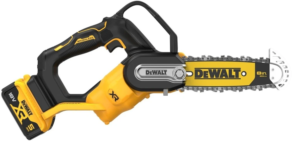 Šakų genėjimo grandininis pjūklas DeWalt DCMPS520P1-QW; 18 V; 1x5,0 Ah akum.