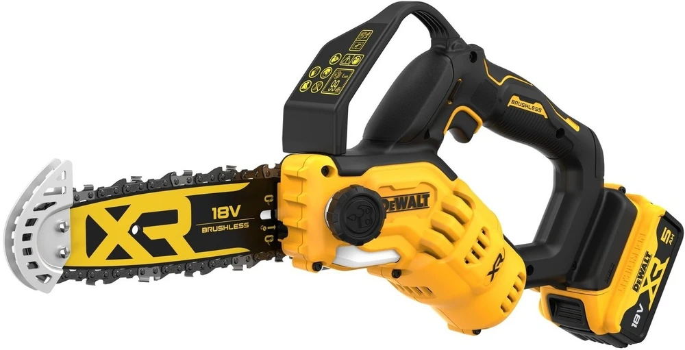 Šakų genėjimo grandininis pjūklas DeWalt DCMPS520P1-QW; 18 V; 1x5,0 Ah akum.