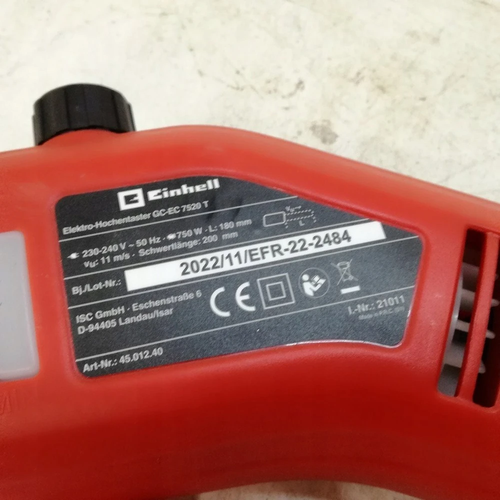 Einhell GC-EC 7520 T elektrinis grandininis pjūklas stiebams
