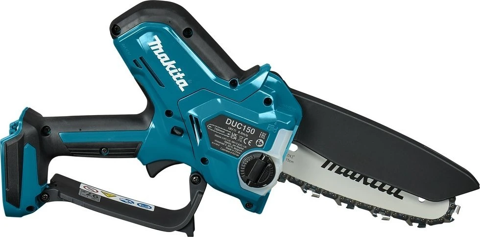 Makita akumuliatorinis grandininis genėjimo pjūklas DUC150Z01, 18V, 15cm be akumuliatoriaus ir kroviklio