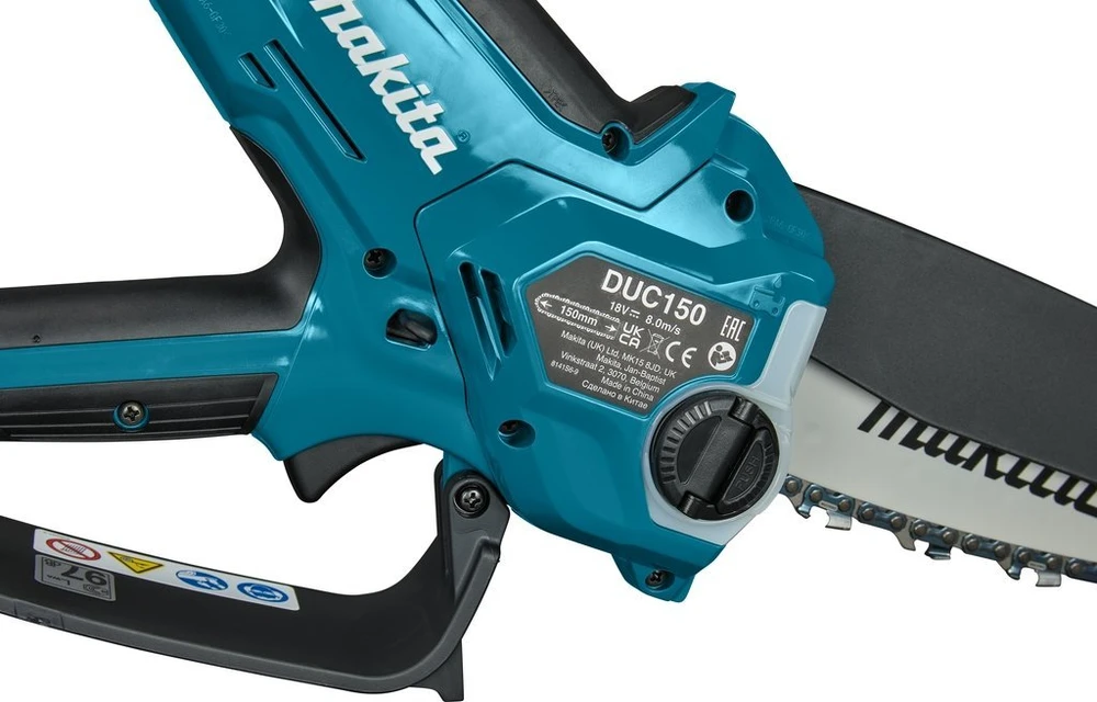 Makita akumuliatorinis grandininis genėjimo pjūklas DUC150Z01, 18V, 15cm be akumuliatoriaus ir kroviklio
