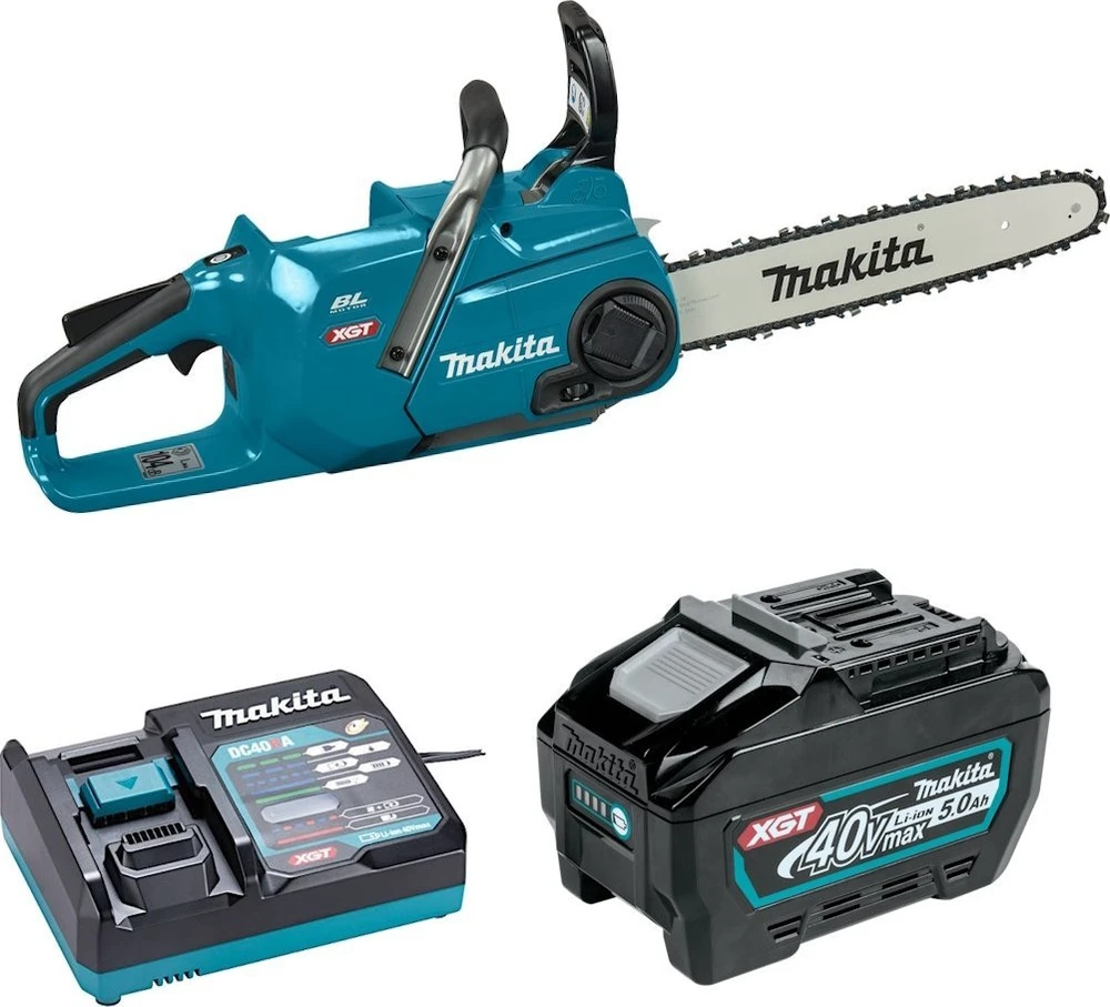 Makita UC015GT101 Akumuliatorinis grandininis pjūklas, 40Vmax XGT, BL4050F, DC40RA, BL variklis 350 mm, 25,5 m/s.