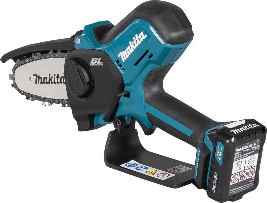 Šakų genėjimo grandininis pjūklas Makita UC100DWA01; 12 V; 1x2,0 Ah akum.; 10 cm juosta