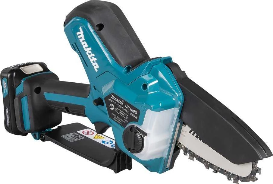 Šakų genėjimo grandininis pjūklas Makita UC100DWA01; 12 V; 1x2,0 Ah akum.; 10 cm juosta