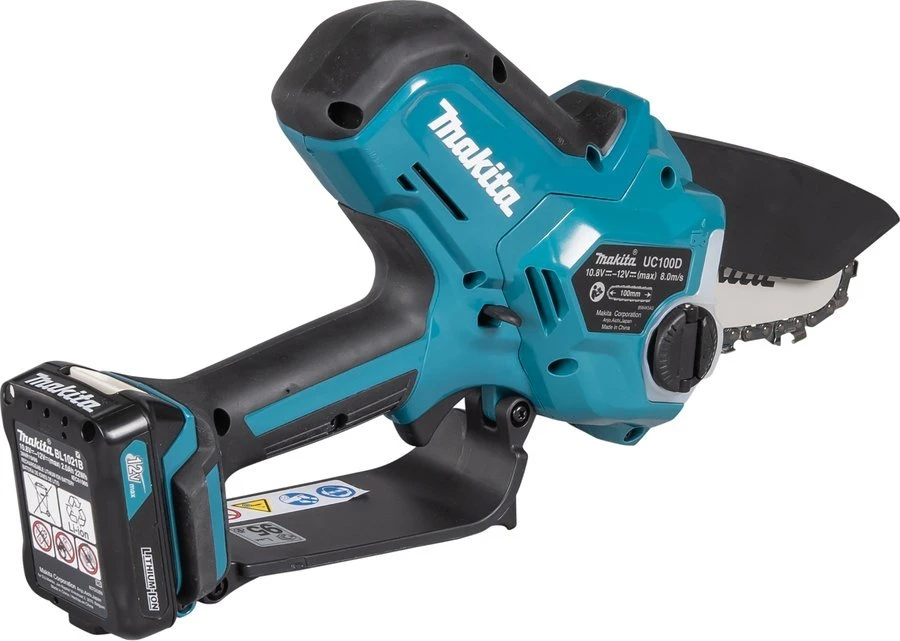 MAKITA grandininis gen4jimo pjūklas 12V UC100DZ01 10cm be akumuliatoriaus ir kroviklio