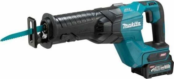Makita JR001GM201 Reciprocating saw XGT, 32mm stroke; 3,54kg; greitas ašmenų keitimas; bešepetėlinis variklis, 2X4,0Ah, greitasis kroviklis ; įrankių dėklas