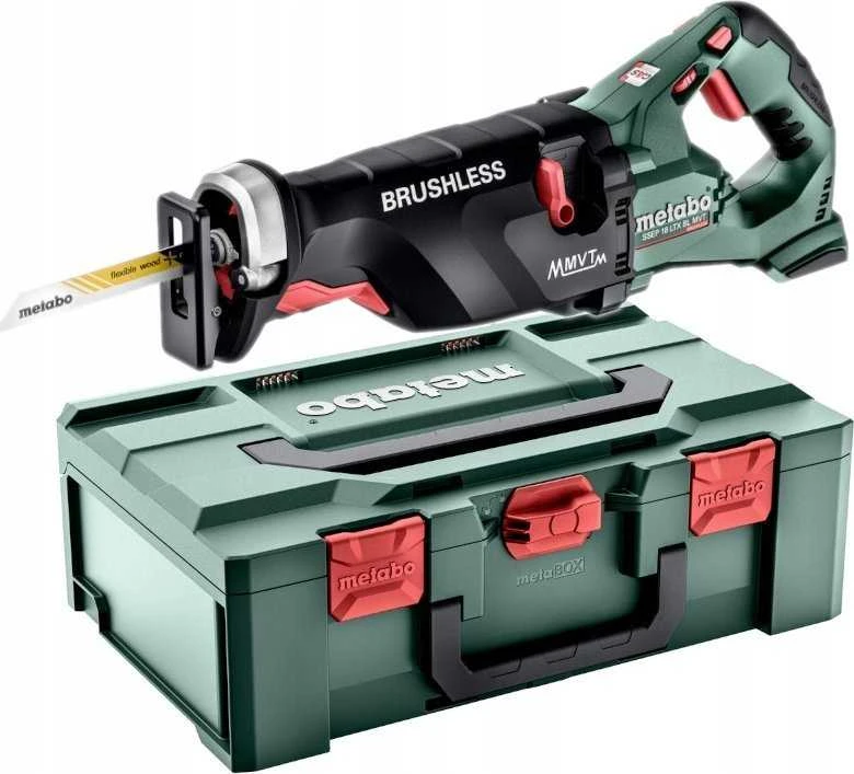 Akumuliatorinis tiesinis pjūklas Metabo SSEP 18 LTX BL MVT; 18 V (be akumuliatoriaus ir pakrovėjo)