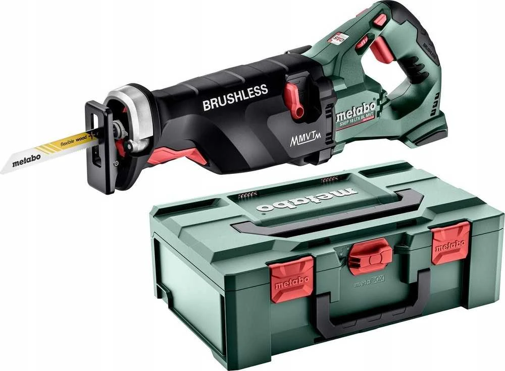 Akumuliatorinis tiesinis pjūklas Metabo SSEP 18 LTX BL MVT; 18 V (be akumuliatoriaus ir pakrovėjo)