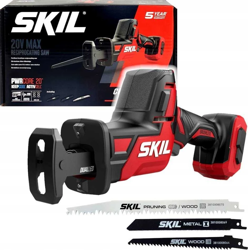 Tiesinis pjūklas Skil 3475 CA; 20 V (be akumuliatoriaus ir pakrovėjo)