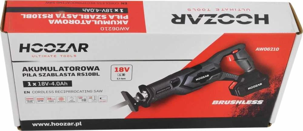 HOOZAR tiesinis pjūklas BEZSZCZOTKOWA 18V 1x4.0Ah RS10BL