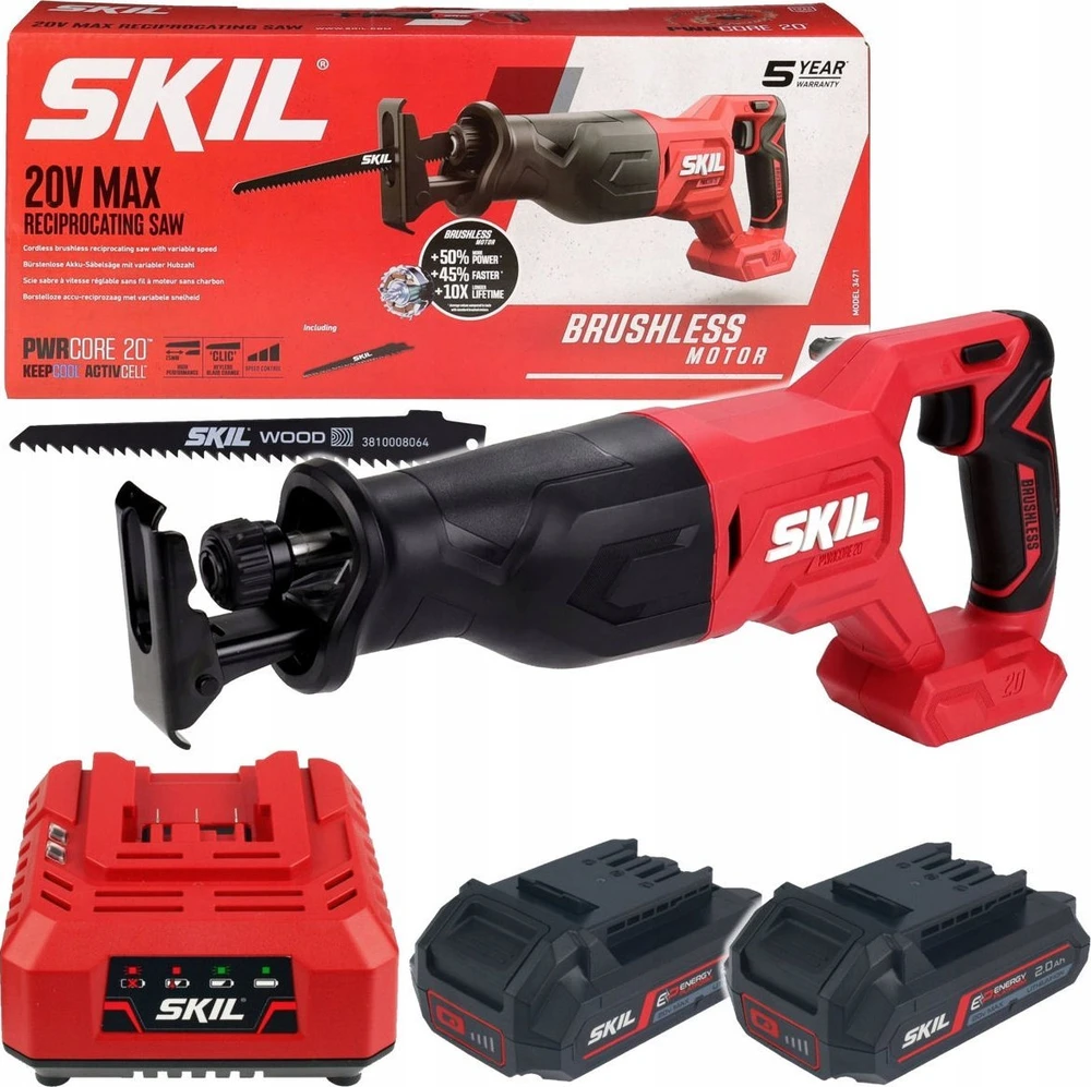 Tiesinis pjūklas Skil 3471CA, 20 V
