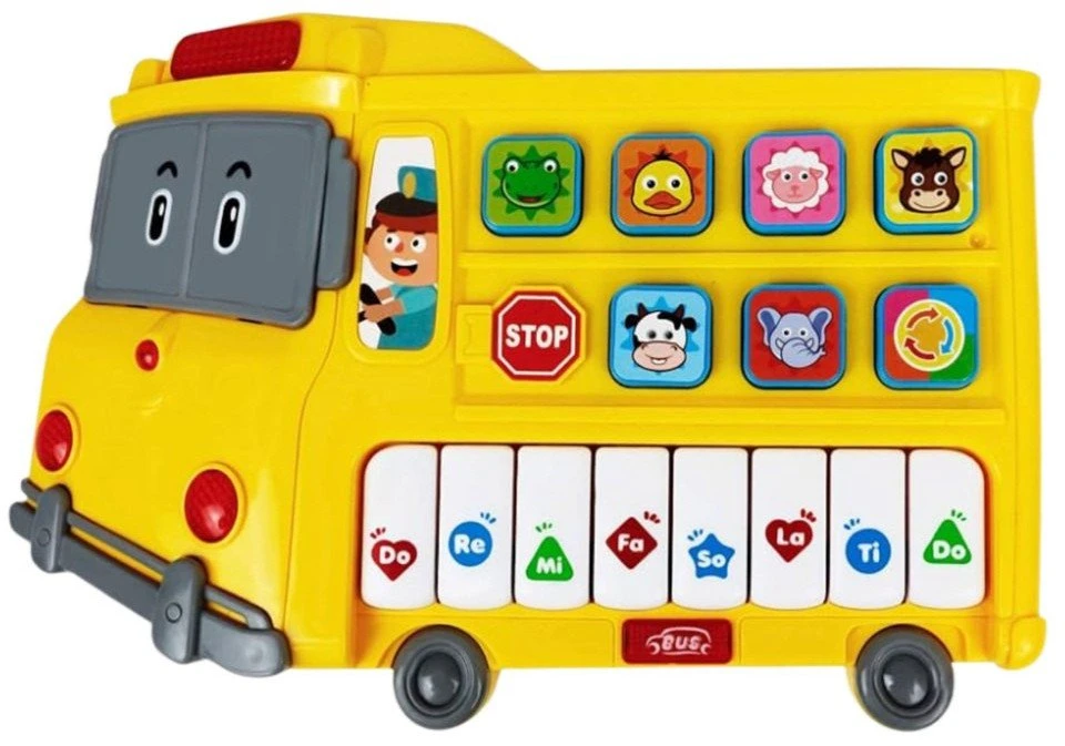 Lean Toys Muzikinis Žaislas Vaikams Pianinas Autobusas 23x18x6 cm
