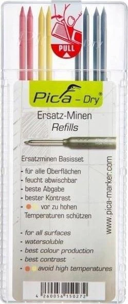 Pica Marker Šerdis Pica Dry; 125 mm; 10 vnt.; geltona