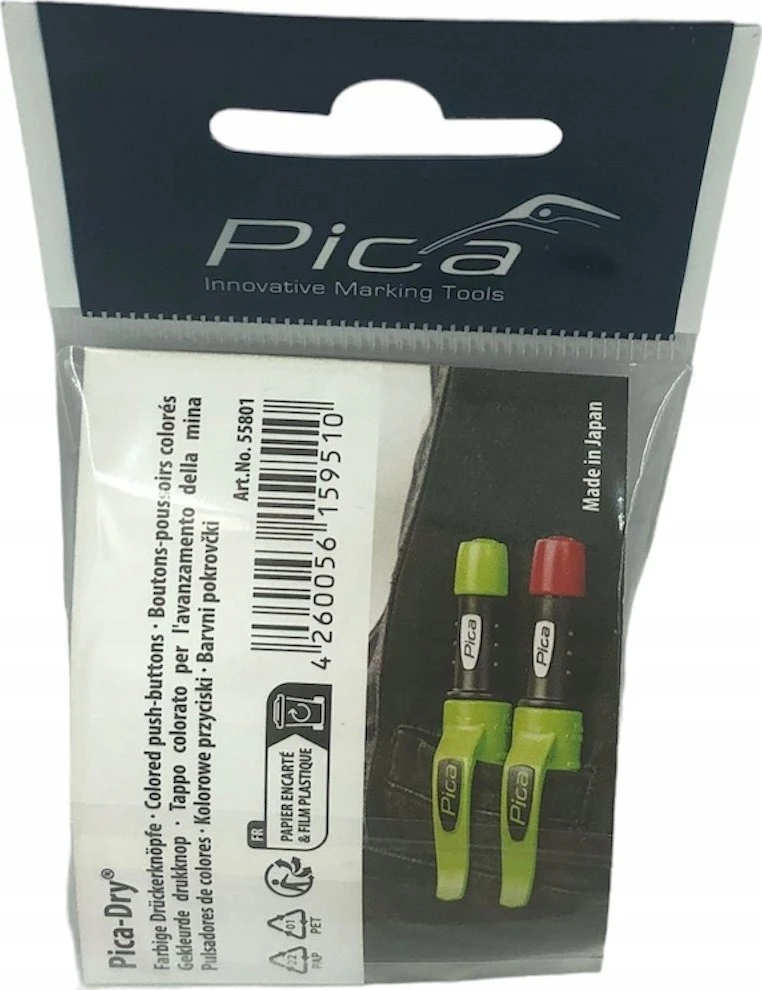 Pica-Marker Pica Priedas Spalvotų kepurėlių rinkinys Pica-Dry