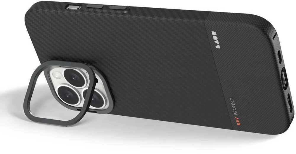 Laut KEV PROTECT Dupont Aramid Fiber dėklas skirtas Apple iPhone 16 Pro Max, Juodas