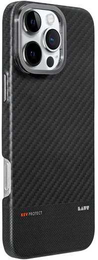 Laut KEV PROTECT Dupont Aramid Fiber dėklas skirtas Apple iPhone 16 Pro, Juodas