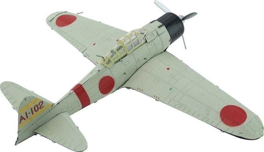 „Piececool Piececool“ metalo dėlionės 3D modelis – „Mitsubishi A6M Zero Airplane“