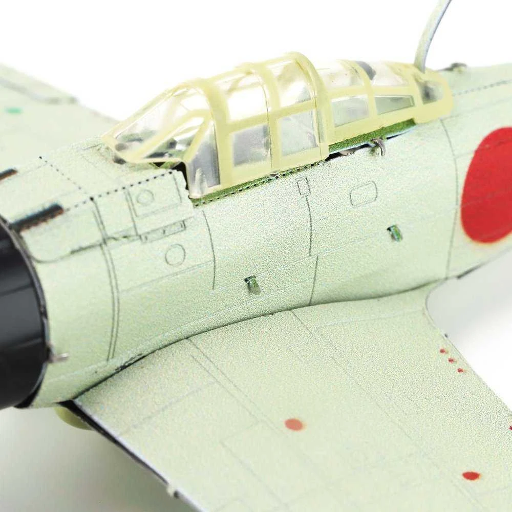 „Piececool Piececool“ metalo dėlionės 3D modelis – „Mitsubishi A6M Zero Airplane“