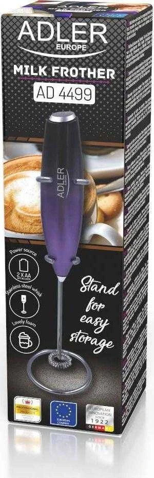 Adler | Pieno plaktuvas su stovu | AD 4499 | Pieno plakiklis | Juodas/Violetinė