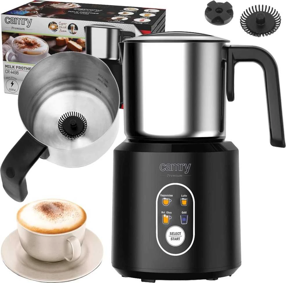 CAMRY CR 4498 automatic milk frother juodas, sidabrinis