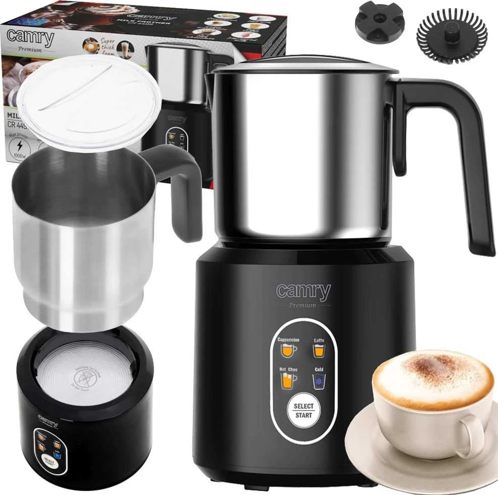 CAMRY CR 4498 automatic milk frother juodas, sidabrinis