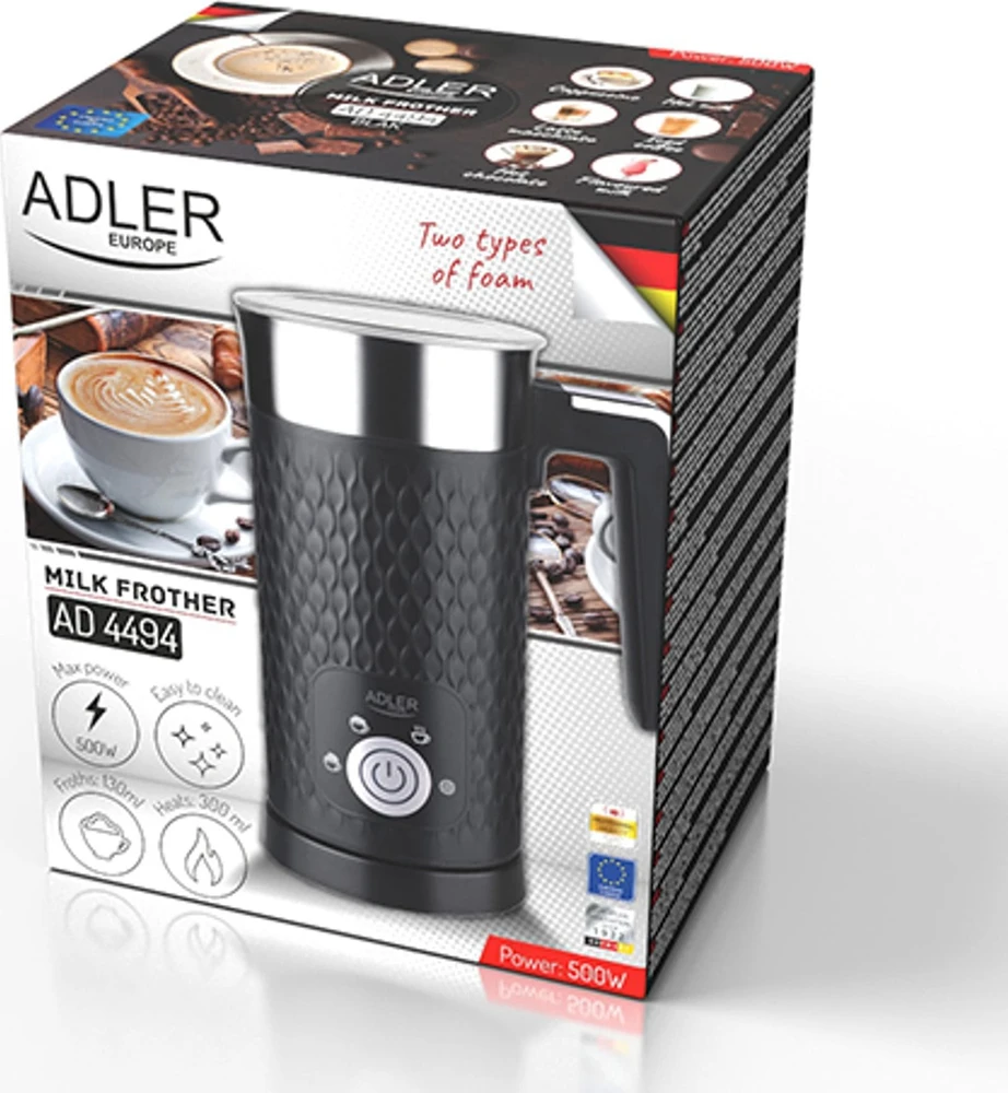Adler | AD 4494 | 500 W | Pieno plakiklis | Juodas