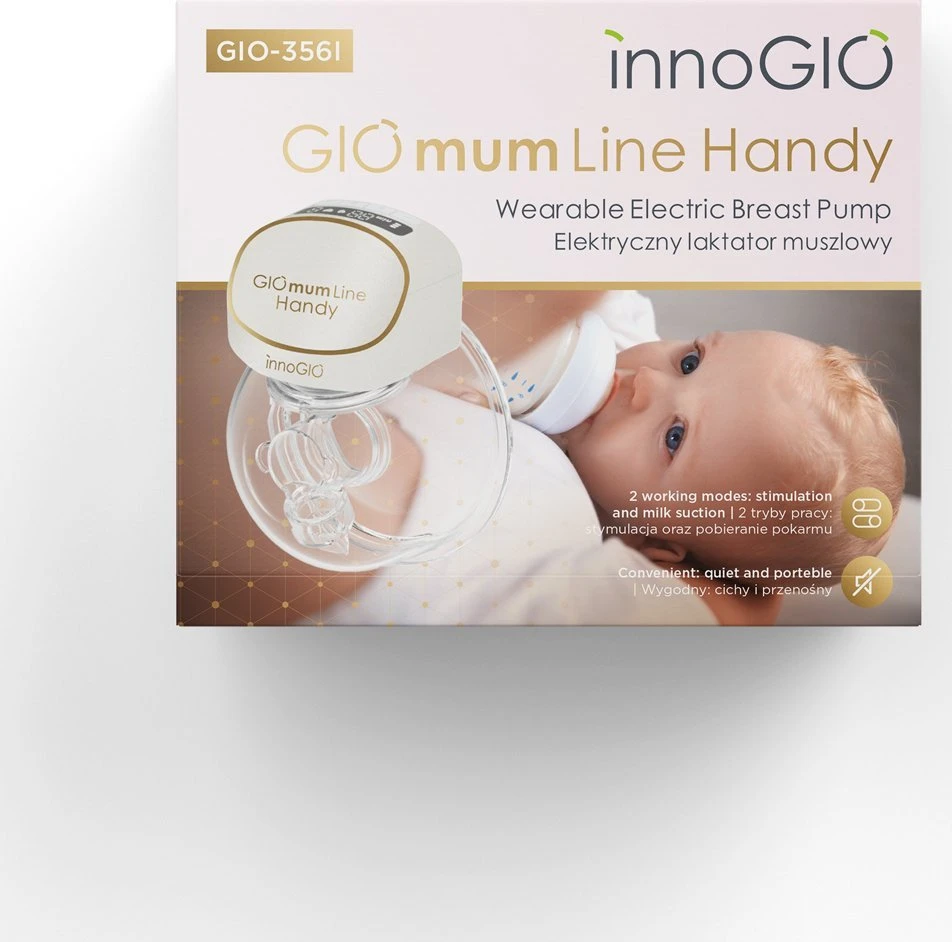 InnoGiO elektrinis laisvų rankų pientraukis dvigubas GIOmum GIO-356