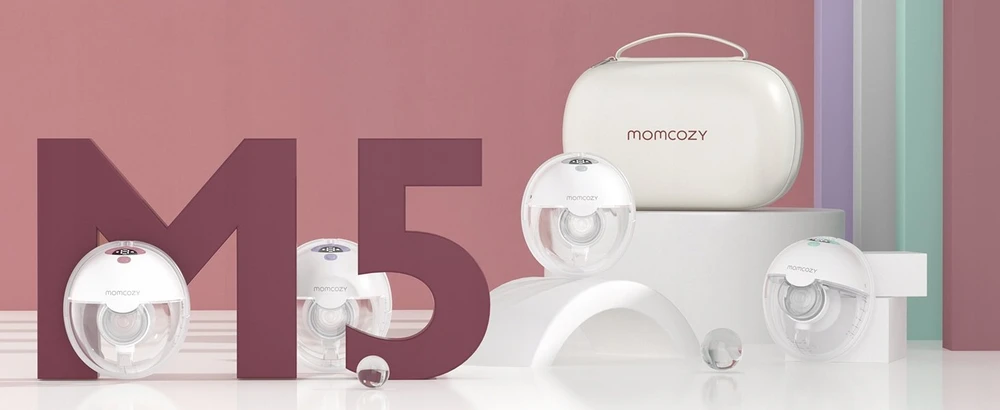 Momcozy dvigubas nešiojamas belaidis pientraukis M5