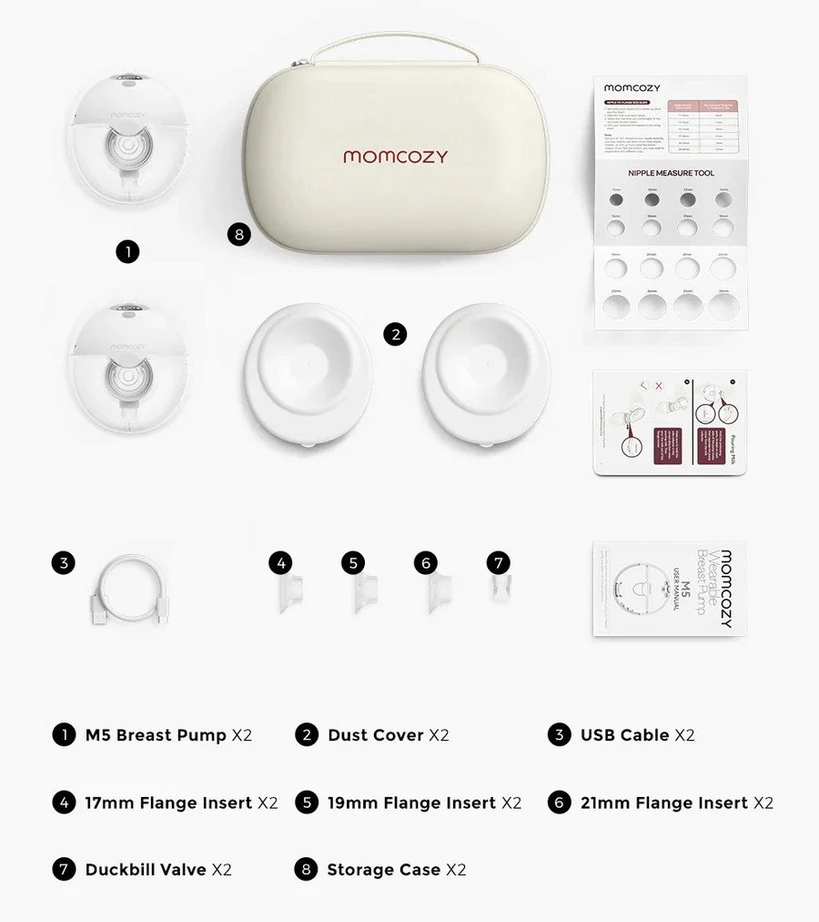 MOMCOZY M5 – nešiojamas Pientraukis, dvigubas Pientraukis,