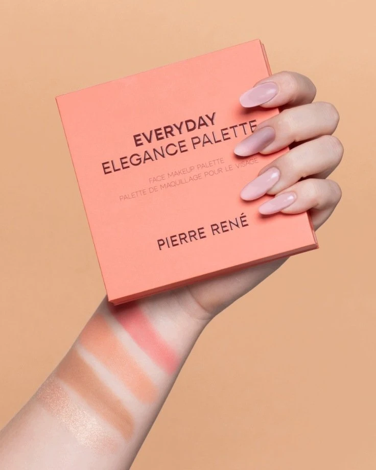 Pierre Rene Everyday Elegance Palette paletka do makijażu twarzy Coral 10g