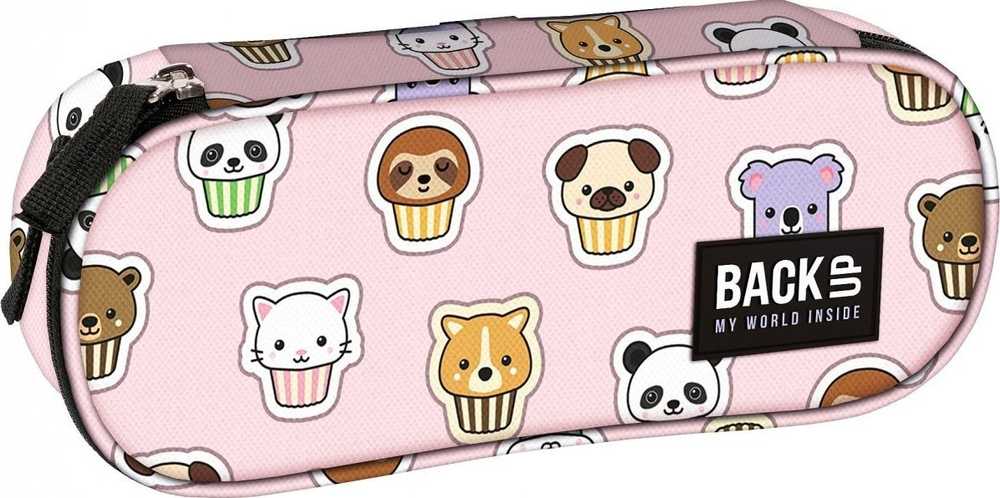 Derform Back Up Atsarginių dalių dėklas Backup Zwierzaki Muffins rožinis