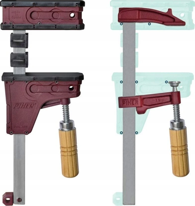 Paraleliniai spaustuvai Piher PRL 400, 60cm, max 4000N