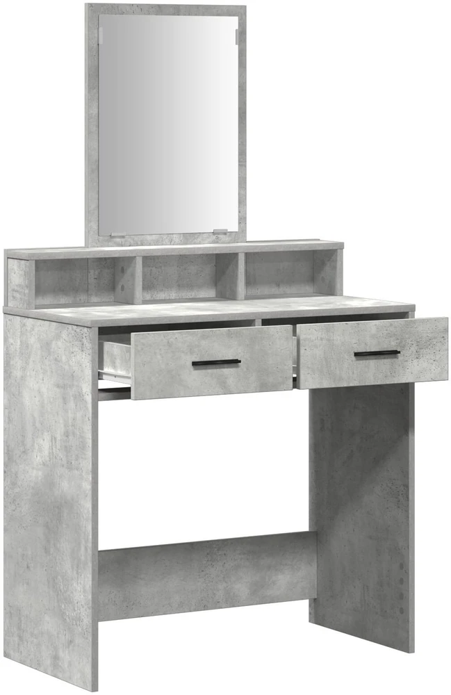 Makiažo stalas Betono pilka 79 x 41 x 140 cm Apdirbta mediena
