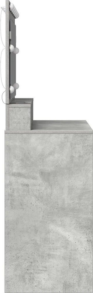 Makiažo stalas Betono pilka 100 x 41 x 135 cm Apdirbta mediena