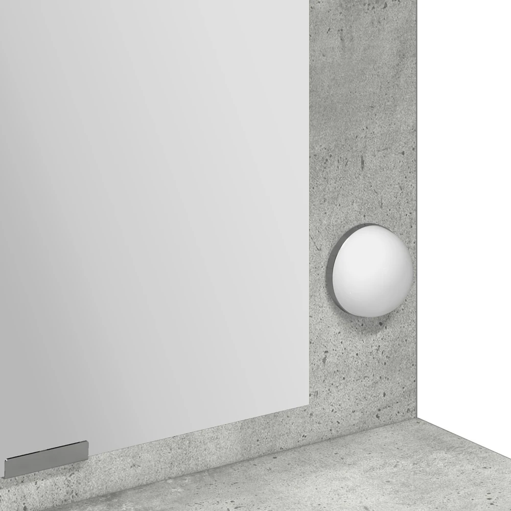 Makiažo stalas Betono pilka 100 x 41 x 135 cm Apdirbta mediena