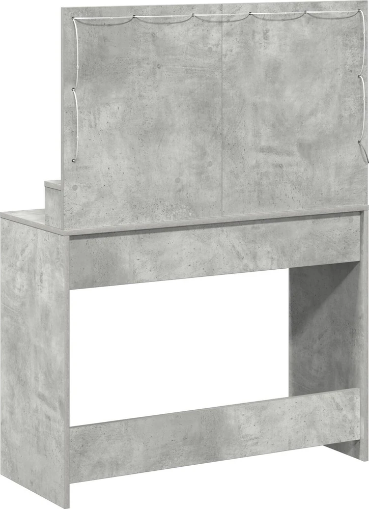 Makiažo stalas Betono pilka 100 x 41 x 135 cm Apdirbta mediena