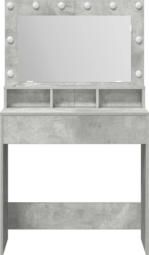 Makiažo stalas Betono pilka 78,5 x 41 x 135 cm Apdirbta mediena