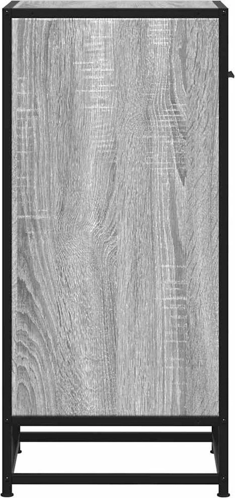 Šoninė spintelė, pilka ąžuolo, 35,5x35x76cm, mediena/metalas