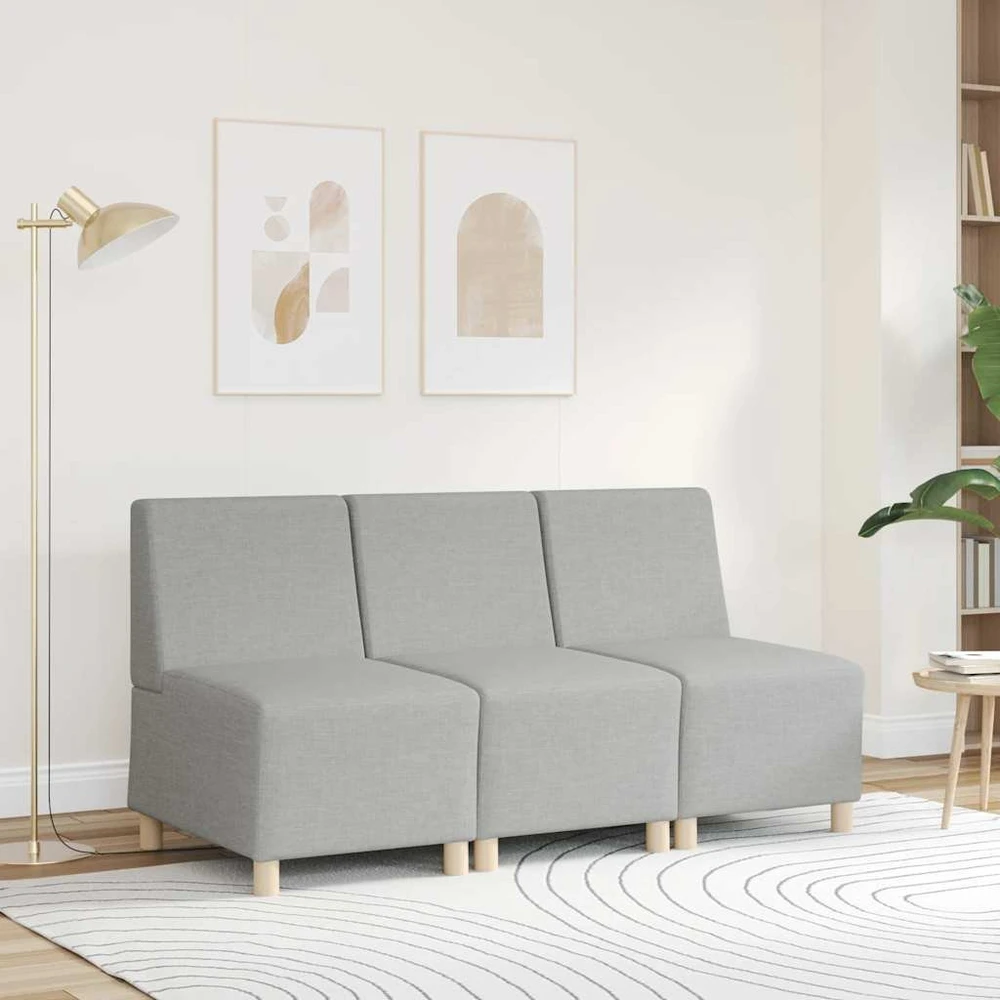 Fotelis Modulinis sofa vienetas be rankų Debesų pilka 55 x 74 x 82 cm