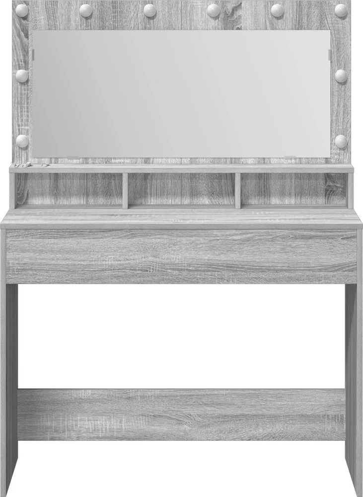 Makiažo stalas Pilkas Sonoma 100 x 41 x 135 cm Apdirbta mediena