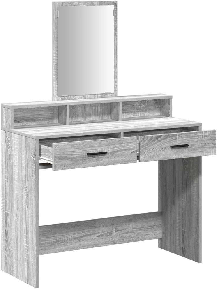 Makiažo stalas Pilkas Sonoma 100 x 41 x 140 cm Apdirbta mediena