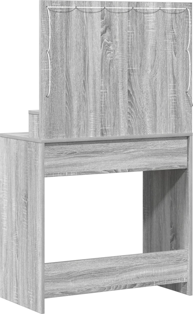 Makiažo stalas Pilkas Sonoma 79 x 41 x 135 cm Apdirbta mediena