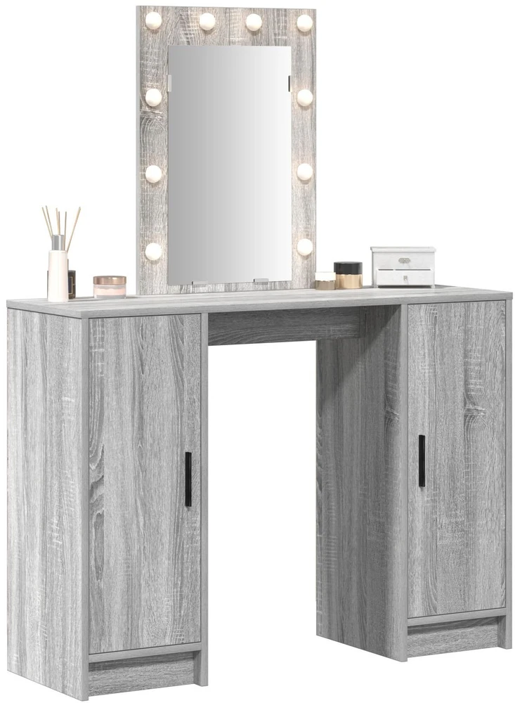 Makiažo stalas Pilka 102 x 33 x 135 cm Apdirbta mediena