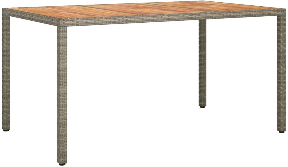 Sodo stalas Pilka 150 x 90 x 75 cm poliratanas