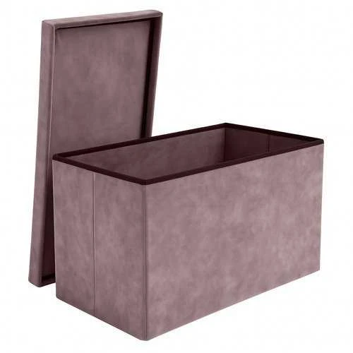 Pilkas aksominis pufas 76x38x38cm Ruhhy 26130