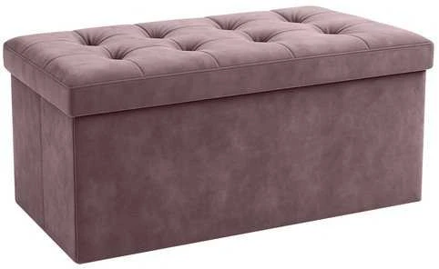 Pilkas aksominis pufas 76x38x38cm Ruhhy 26130