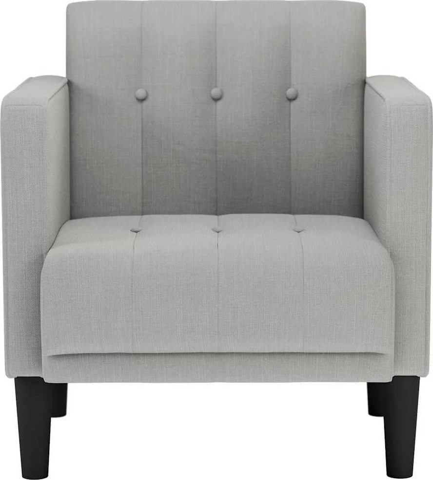 Fotelis Sofa-kėdė su porankiais, debesų pilka, 53 cm, audinys